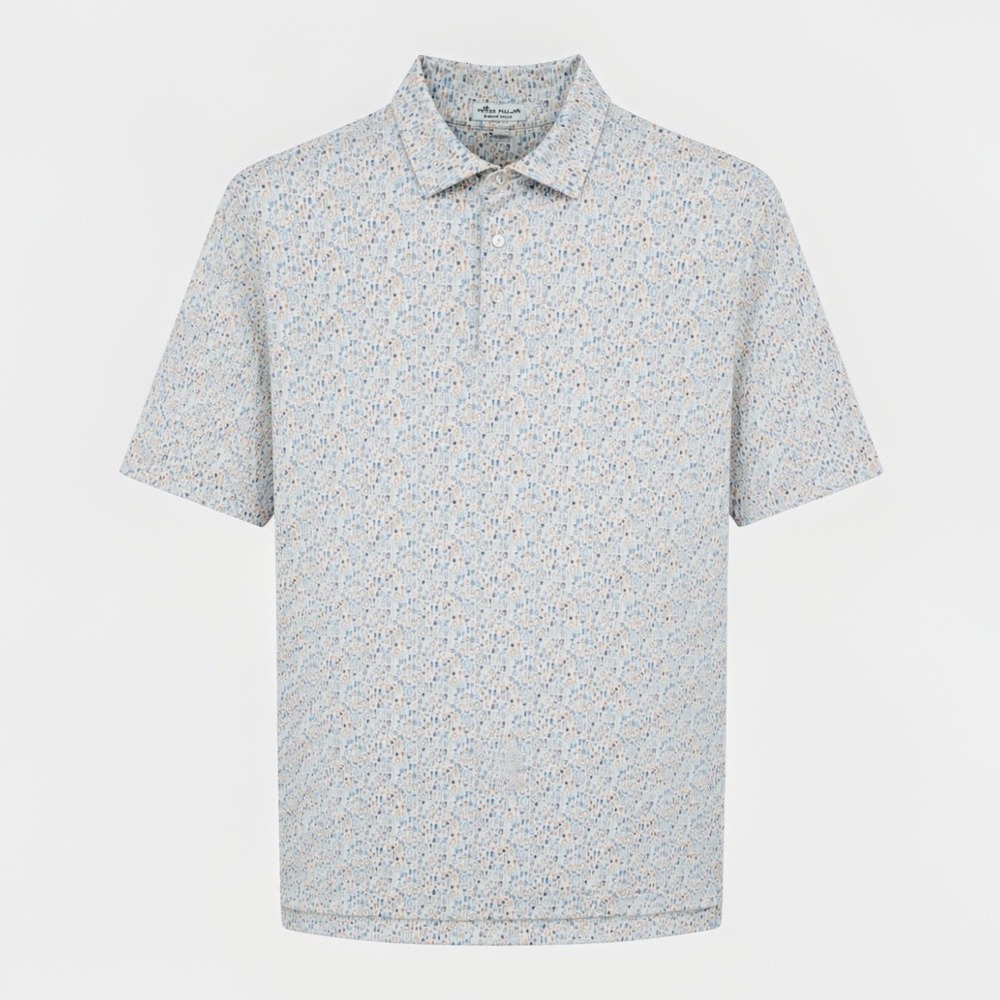 Peter Millar Summer Comfort Performance Polo Shirt Men's XL Martini Cocktail AOP